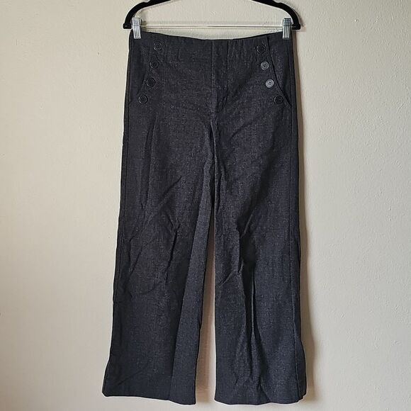 Vince Dark Grey Buttoned Slacks Size 6 - Picture 1 of 6